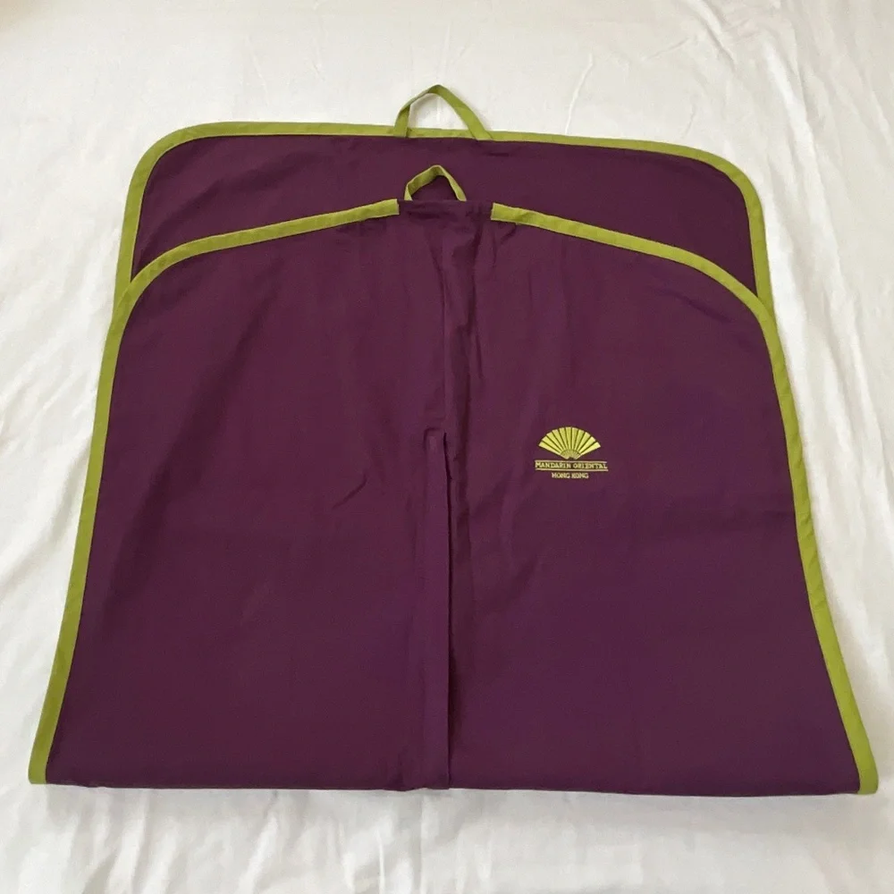 Mandarin Oriental Hong Kong Garment Bag Purple
